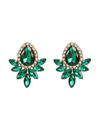 YouBella Jewellery Ear rings for women Crystal Earrings for Girls and Women (Green)