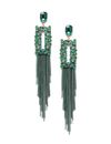 YouBella Jewellery Earings Crystal Tassel Handmade Earrings for Girls and Women (Green)