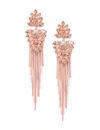 YouBella Jewellery Earings Crystal Tassel Handmade Earrings for Girls and Women (Peach)