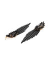 YouBella Jewellery Earings Crystal Tassel Handmade Earrings for Girls and Women (Black)