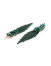 YouBella Jewellery Earings Crystal Tassel Handmade Earrings for Girls and Women (Green)