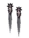 YouBella Jewellery Earings Crystal Tassel Handmade Earrings for Girls and Women (Black)