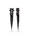 YouBella Jewellery Earings Crystal Tassel Handmade Earrings for Girls and Women (Black)