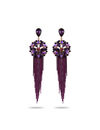 YouBella Jewellery Earrings for women Crystal Tassel Handmade Earrings for Girls and Women (Purple)