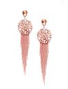 YouBella Jewellery Earrings for women Crystal Tassel Handmade Earrings for Girls and Women (Peach)