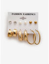 YouBella
Woman Set of 12 Gold-Toned Contemporary Studs Earrings