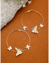 Youbella 
Gold-Plated Contemporary Hoop Earrings