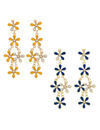 YouBella Jewellery Gold Plated Combo of 2 Drop and Dangler Earrings for Girls and Women (Multi-Color) (Yellow & Blue)