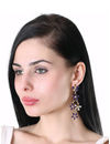 YouBella Jewellery Gold Plated Combo of 2 Drop and Dangler Earrings for Girls and Women (Multi-Color) (Purple & Black)