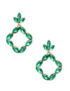 YouBella Fashion Jewellery Gold Plated Drop and Dangler Earrings for Girls and Women (Green)