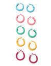 YouBella Fashion Jewellery Multicolor Hoop Combo of 5 Pair of Earrings for Girls and Women (Multicolor) (YBEAR_33134)