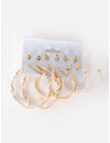 YouBella Women Set of 12 Gold-Plated Stud/Huggie/Hoop Earring