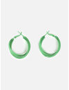 YouBella Fashion Jewellery Hoop Earrings for Girls and Women (Green)