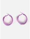 YouBella Fashion Jewellery Hoop Earrings for Girls and Women (Purple)
