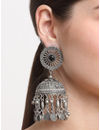 YouBella Jewellery Celebrity Inspired Oxidised Silver Big Size Jhumki Earrings for Girls and Women (Style 5)