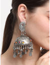 YouBella Jewellery Celebrity Inspired Oxidised Silver Big Size Jhumki Earrings for Girls and Women (Style 3)