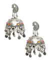 YouBella Jewellery Celebrity Inspired Oxidised Silver Big Size Jhumki Earrings for Girls and Women (Style 3)