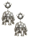 YouBella Jewellery Celebrity Inspired Oxidised Silver Big Size Jhumki Earrings for Girls and Women (Style 4)