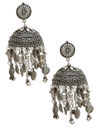 YouBella Jewellery Celebrity Inspired Oxidised Silver Big Size Jhumki Earrings for Girls and Women (Style 1)