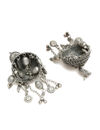 YouBella Jewellery Celebrity Inspired Oxidised Silver Big Size Jhumki Earrings for Girls and Women (Style 1)