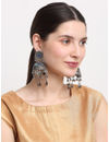 YouBella Jewellery Celebrity Inspired Oxidised Silver Big Size Jhumki Earrings for Girls and Women (Style 2)