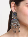 YouBella Jewellery Celebrity Inspired Oxidised Silver Big Size Jhumki Earrings for Girls and Women (Style 2)