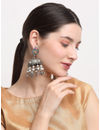 YouBella Jewellery Celebrity Inspired Oxidised Silver Big Size Jhumki Earrings for Girls and Women (Style 3)