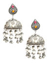 YouBella Jewellery Celebrity Inspired Oxidised Silver Big Size Jhumki Earrings for Girls and Women (Style 3)