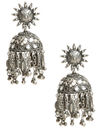 YouBella Jewellery Celebrity Inspired Oxidised Silver Big Size Jhumki Earrings for Girls and Women (Style 4)