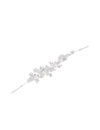 YouBella Silver-Toned  Off-White Embellished Floral Hair Accessory