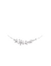 YouBella Silver-Toned  Off-White Embellished Floral Hair Accessory