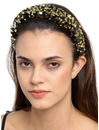 YouBella Black  Gold-Toned Embellished Hairband