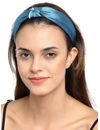 YouBella Teal Blue  White Colorblocked Hairband