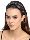 YouBella Hair Jewellery Dotted Hair Band Head Band for Girls and Women (Black)