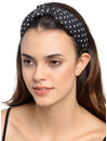 YouBella Black  White Polka Dotted Hairband