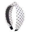 YouBella White  Black Polka Dot Printed Hairband