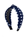 YouBella Navy Blue Polka Dot Printed Hairband