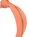YouBella Peach-Coloured Striped Hairband