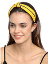 YouBella Yellow  Navy Blue Striped Hairband