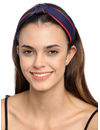 YouBella Navy Blue Striped Hairband