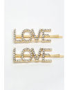 YouBella Gold-Toned & White Set of 2 Embellished Bobby Pins