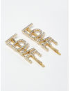 YouBella Gold-Toned & White Set of 2 Embellished Bobby Pins