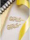 YouBella Women Gold-Toned & White Set of 2 Embellished Bobby Pins