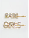 YouBella Women Set of 2 Gold-Toned Embellished Bobby Pins