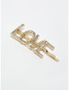 YouBella Gold-Toned & White Set of 3 Embellished Bobby Pins