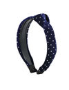 YouBella Navy Blue  White Polka Dot Printed Hairband