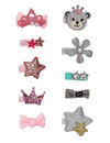 YouBella Jewellery Combo of 10 Hair Pins Hair Clips for Kids, Girls and Women (Multi) (YBHAIR_41441), Standard