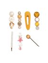 YouBella Jewellery Combo of 7 Hair Pins/Hair Clips for Girls and Women (Multi-Color) (YBHAIR_41607)