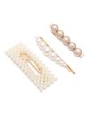 YouBella Jewellery Combo of 3 Hair Pins/Hair Clips for Girls and Women (White) (YBHAIR_41613)