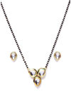 YouBella Golden Alloy Kundan Mangalsutra with Earrings for Women